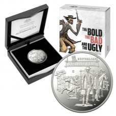 AUSTRALIA 2019 . ONE 1 DOLLAR COIN . BUSHRANGERS . THE BOLD, THE BAD and THE UGLY . UNOPENED